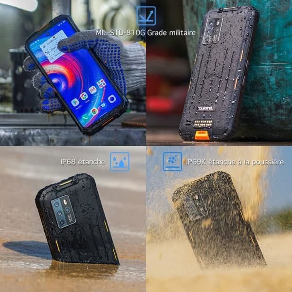 OUKITEL WP10 5G Robust Smartphone 8GB + 128GB 6,67" FHD+ 8000mAh IP68&amp;IP69K Vattentät NFC 48MP Kamera Android 10 GPS - Svart
