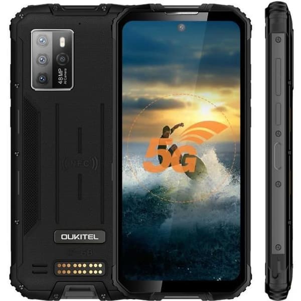 OUKITEL WP10 5G Robust Smartphone 8GB + 128GB 6,67" FHD+ 8000mAh IP68&amp;IP69K Vattentät NFC 48MP Kamera Android 10 GPS - Svart
