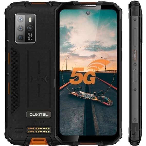 OUKITEL WP10 Robust 5G Smartphone 128GB 6,67" FHD+ 8000mAh IP68 Vattentät NFC 48MP Dual SIM GPS-kamera - Orange