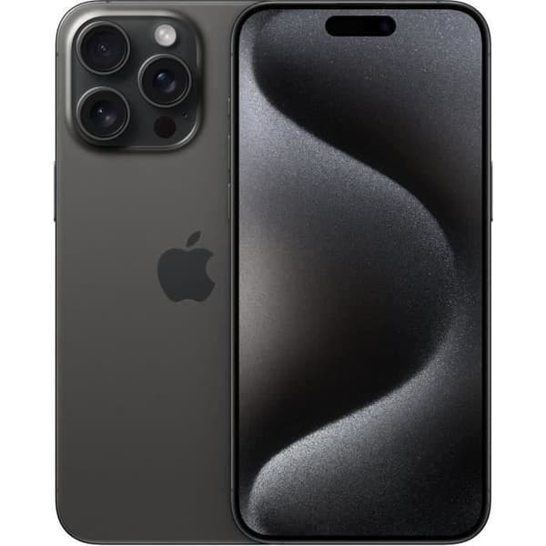 APPLE iPhone 15 Pro Max 256GB svart titan (2023) - Renoverad - Mycket bra skick- REFURBISHED