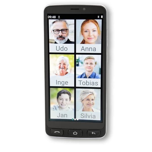 Senior Olympia Mobiltelefon - Android 10 - 16Go - Vit - LTE - 8MP - 5,5"