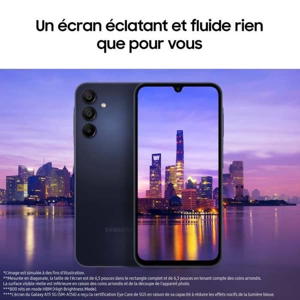 Samsung Galaxy A15 5G Smartphone 128 GB Midnattsblå