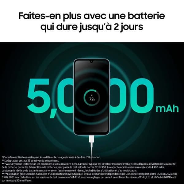 Samsung Galaxy A15 5G Smartphone 128 GB Midnattsblå