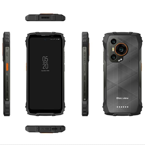 5G Smartphone Incassable Blackview BL7000 24Go+256Go 6.78" 120Hz 7500mAh 50MP Android 14 Mobiltelefon, NFC, IP68 - Svart