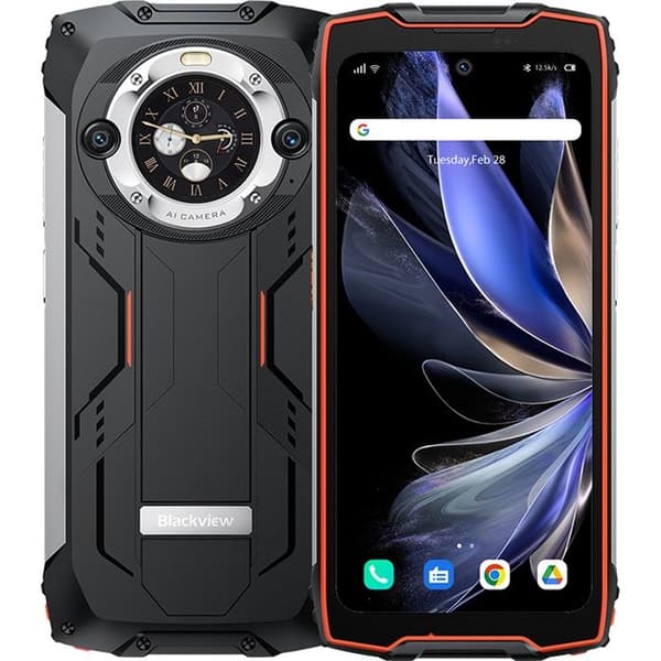 Blackview BV9300 Pro Unbreakable Mobiltelefon 16GB+256GB MTK G99 Android 13 15080mAh 33W 64MP+32MP 6.7" NFC Vattentät - Orange