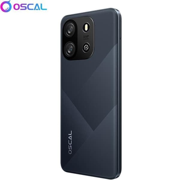 Billig mobiltelefon Oscal FLAT 1C 6,517 tum 4GB+32GB-SD 1TB 8MP+5MP 4700mAh Android 13 Dual SIM - Svart