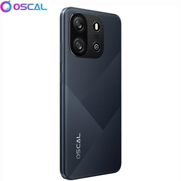 Billig mobiltelefon Oscal FLAT 1C 6,517 tum 4GB+32GB-SD 1TB 8MP+5MP 4700mAh Android 13 Dual SIM - Svart