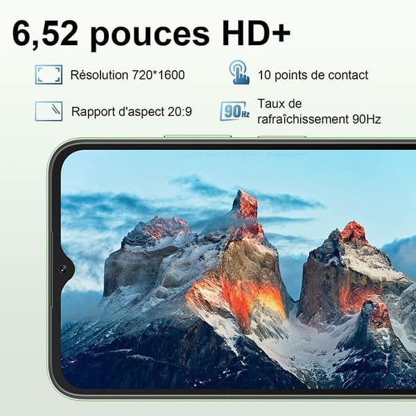 Blackview A52 Pro 4G mobiltelefon 6,517" HD+ 90Hz 12GB+128GB-SD 512GB 5180mAh 13MP+5MP Android 13 Dual SIM - Vitality Green