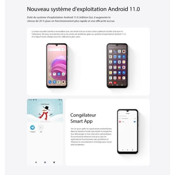 BLACKVIEW OSCAL C20 Pro 4G Smartphone - 6,088" skärm - 32 GB - Android 11 - Dual SIM - Svart