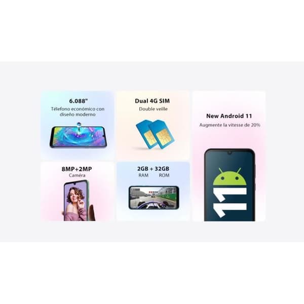 BLACKVIEW OSCAL C20 Pro 4G Smartphone - 6,088" skärm - 32 GB - Android 11 - Dual SIM - Svart