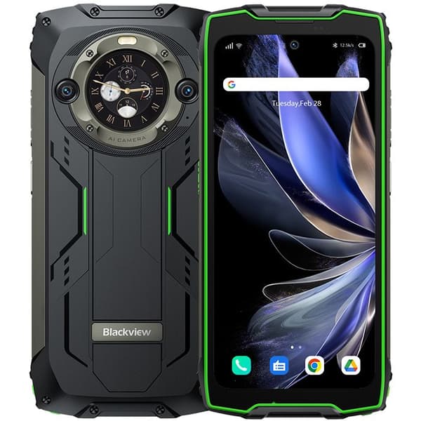 Blackview BV9300 Pro Unbreakable Mobiltelefon 16GB+256GB MTK G99 Android 13 15080mAh 33W 64MP+32MP 6,7" NFC Vattentät - Grön