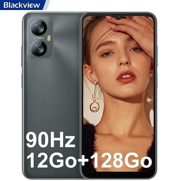 Blackview A52 Pro 4G mobiltelefon 6,517" HD+ 90Hz 12GB+128GB-SD 512GB 5180mAh 13MP+5MP Android 13 Dual SIM - Polar Night