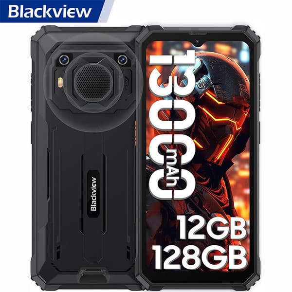 Olåst smartphone Blackview BV6200 Pro Unbreakable Mobiltelefon Android 13 6,56" 13000mAh 12GB+128GB 13MP Dual SIM - Svart
