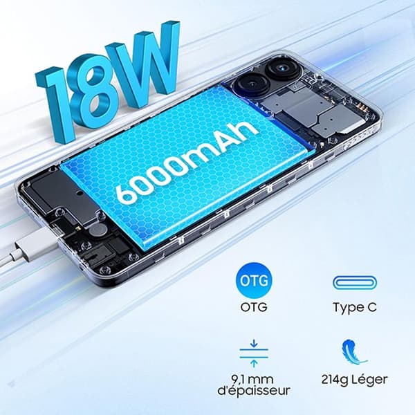 Blackview COLOR 8 Olåst smartphone 16GB+256GB 6.52" 50MP+8MP 6000mAh Android 13 Dual SIM 4G GPS-telefon - Lila