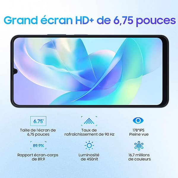 Blackview COLOR 8 Olåst smartphone 16GB+256GB 6.52" 50MP+8MP 6000mAh Android 13 Dual SIM 4G GPS-telefon - Lila