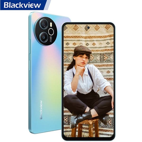 Blackview Shark 8 Mobiltelefon - Blå - Android 11 - 16GB+256GB - 6,78" 2,4K - 64MP - 5000mAh - NFC