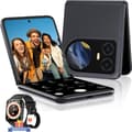 Miniatyrbild 1 av 6: Blackview HERO 10 Dual Screen Foldable Smartphone 6,9" (12+24)GB+256GB,108MP+32MP,4000mAh,NFC Black med R30 Pro Smartwatch