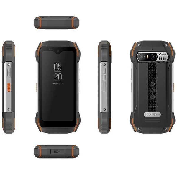 Blackview N6000 Unbreakable Mobiltelefon 4,3 tum Android 13 16GB+256GB 48MP+16MP 3880mAh NFC Dual SIM Face ID - Orange