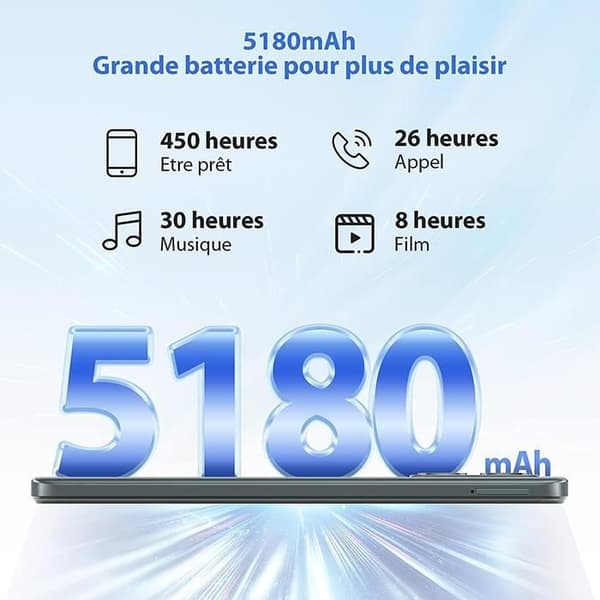 Blackview WAVE 8C Billig Smartphone 6,56" 6GB+64GB 13MP+8MP 4700mAh Dual SIM Blue med Blackview AirBuds 60
