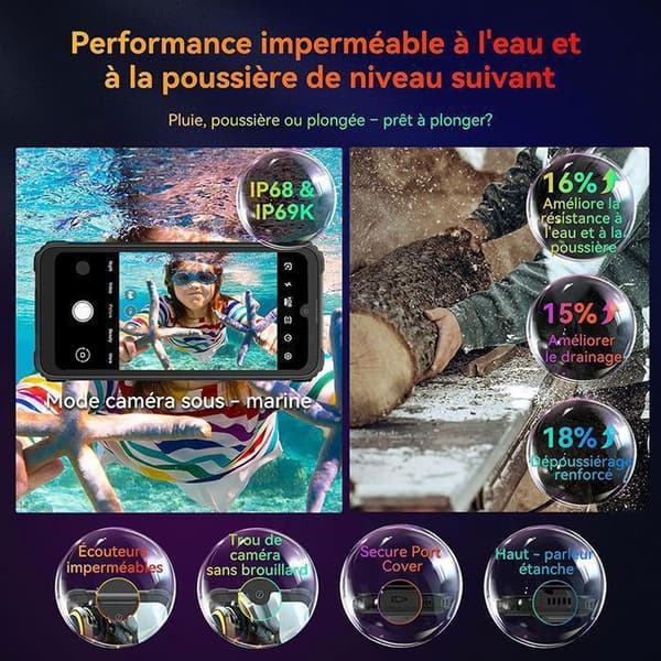 Okrossbar mobiltelefon Blackview BV5300 Plus(NFC) Android 13 6.1" (8+16)GB+128GB/SD 2TB 6580mAh 13MP IP68 Dual SIM - Grön