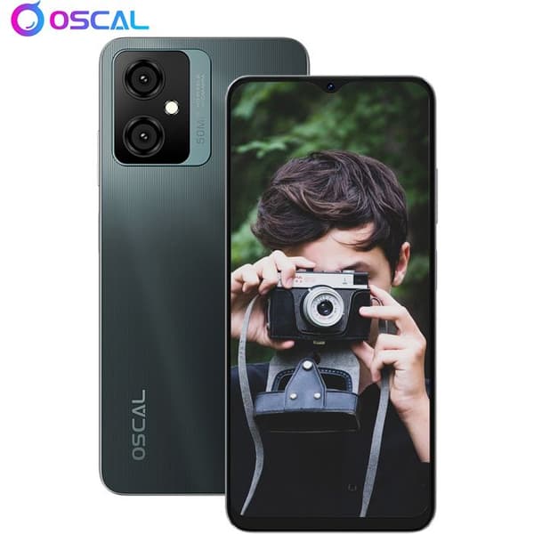 Oscal Tiger 10 olåst mobiltelefon 6,56 tum 16GB+256GB/SD 1TB 50MP 5180mAh Android 13 Dual SIM - Grå