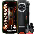 Miniatyrbild 1 av 6: OSCAL PILOT 2 Unbreakable Smartphone 6,5" Dual Screen (8+16)GB+256GB 50MP+32MP 8800mAh Orange med Blackview Airbuds 8