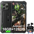 Miniatyrbild 1 av 6: Blackview BV5300 Plus 6,1" 16GB+128GB Okrossbar smartphone Android 13 Grön med Blackview Airbuds8 Bluetooth-hörlurar (svarta)