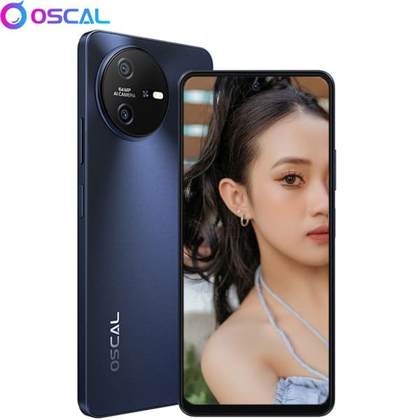 Oscal Tiger 12 olåst smartphone 6,78 tum 24GB+256GB/SD 1TB 64MP Kamera 5000mAh Android 13 NFC Dual SIM GPS - Grå