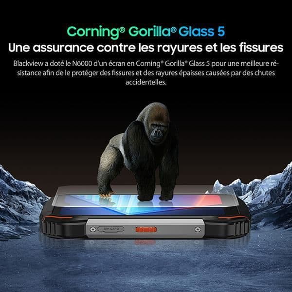 Mini Unbreakable Smartphone Blackview N6000 4,3" Android 13 16GB+256GB 48MP+16MP NFC Orange med Airbuds 8 Bluetooth-hörlurar