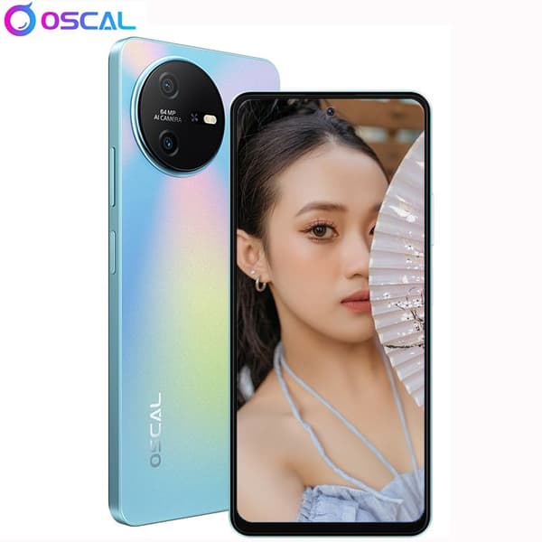 Oscal Tiger 12 olåst smartphone 6,78 tum 24GB+256GB/SD 1TB 64MP Kamera 5000mAh Android 13 NFC Dual SIM GPS - Blå