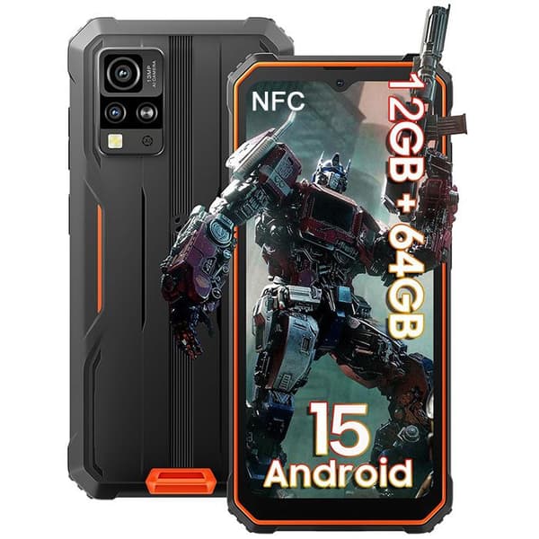 Blackview BV4800 SE Smartphone Inklusive Android 15 6,56", 5100mAh, 12Go+64Go/2To, 16MP+8MP, Dual SIM NFC Face ID - Orange