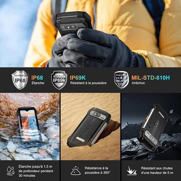 Blackview N6000 SE Mini Unbreakable Mobiltelefon 12GB+128GB Android 13 3700mAh,4,3" Orange med Airbuds 8 Bluetooth-hörlurar