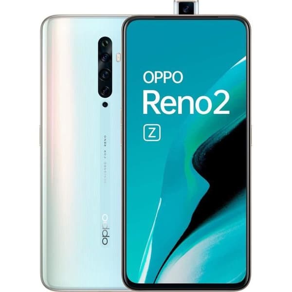 OPPO Reno2 Z 128 GB vit - Renoverad - Mycket bra skick- REFURBISHED