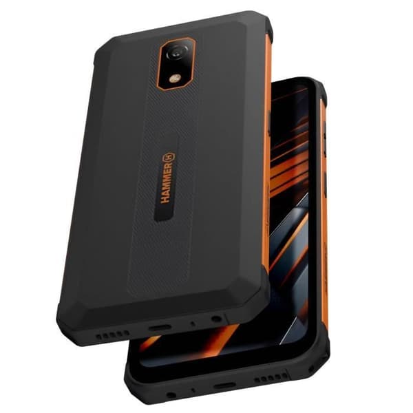Smartphone Utomhus Stötsäker Vattentät IRON Va Touch Batteritid 28H Hammer Svart / Orange