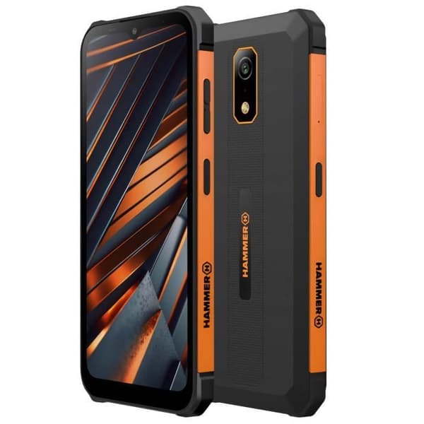 Smartphone Utomhus Stötsäker Vattentät IRON Va Touch Batteritid 28H Hammer Svart / Orange