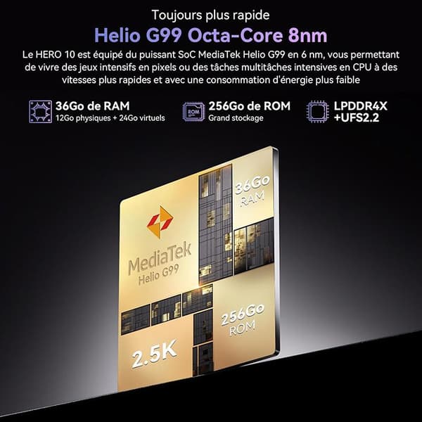 Blackview HERO 10 Dual Screen Foldable Smartphone 6,9" (12+24)GB+256GB,108MP+32MP,4000mAh, NFC Lila med R30 Pro Smartwatch