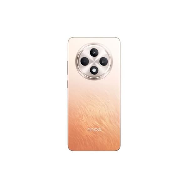 OPPO Reno12 F 4G smartphone i gul orange färg med 6,67" AMOLED-skärm 120 Hz Full HD+, 1080 x 2400 pixlar, 8 GB DDR4 + RAM