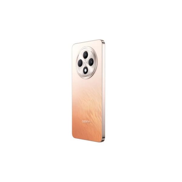OPPO Reno12 FS 4G smartphone i gul orange med 6,67" AMOLED-skärm 120 Hz Full HD+, 1080 x 2400 pixlar, 8 GB DDR4 RAM + 512 GB