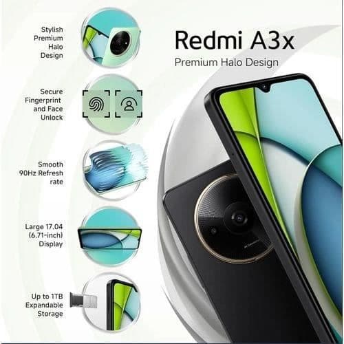 Smartphone XIAOMI Redmi A3x 6,7" - 128GB - 4GB RAM - 5000mAh - Svart