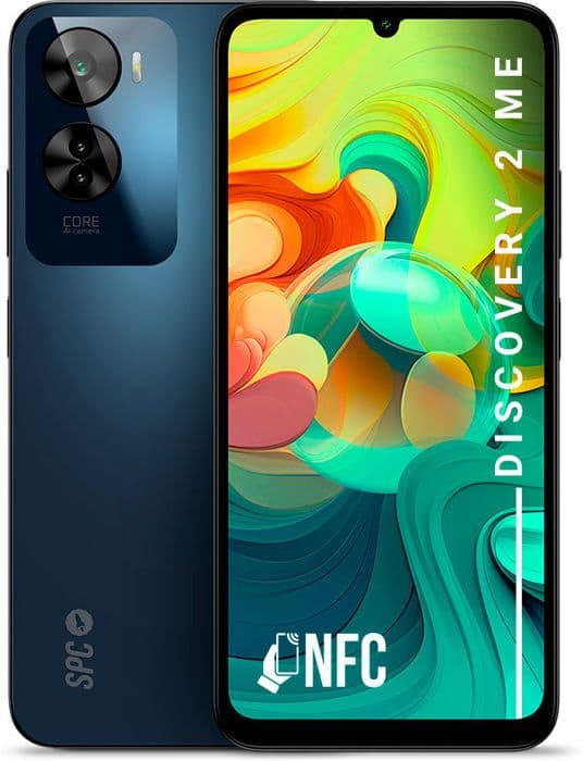 SPC DISCOVERY 2 ME - 6,75” HD+ Smartphone, 6GB RAM, 256GB internminne, Trippelkamera, NFC, Snabbladdning, Android 14 - Deep Sky Mörkblå
