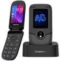 Miniatyrbild 1 av 6: Blackview N2000 olåst Senior Flip-mobiltelefon med 2,8 tum stor skärm, 1500 mAh, FM-radio, Dual SIM 4G - Svart