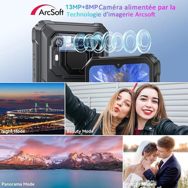 Okrossbar mobiltelefon Blackview BV6200 Pro Android 13 6,56" 13000mAh 12GB+128GB Grön
