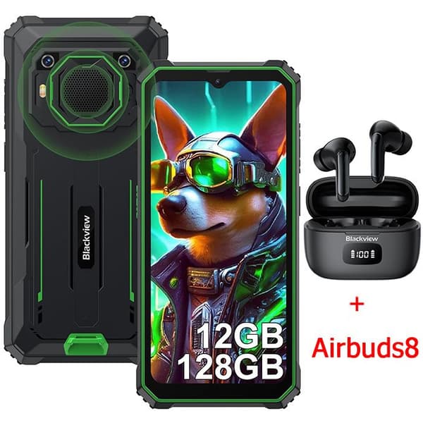 Okrossbar mobiltelefon Blackview BV6200 Pro Android 13 6,56" 13000mAh 12GB+128GB Grön