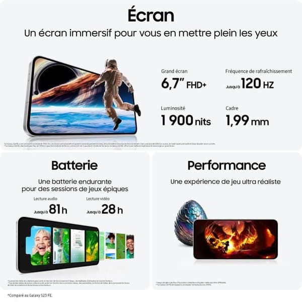 Samsung Galaxy S24 FE Smartphone 256 GB grafit