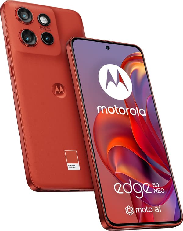 Motorola Edge 50 Neo 5G (6,4") 120 Hz Dual SIM Android 14 5G USB Type-C 12 Gt 512 Gt 4310 mAh Poinciana Terracotta