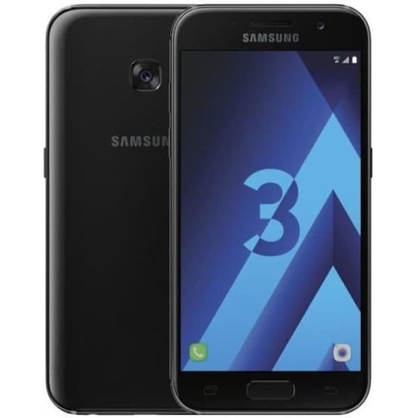 SAMSUNG Galaxy A3 2017 16 GB Svart - Renoverad - Bra skick- REFURBISHED