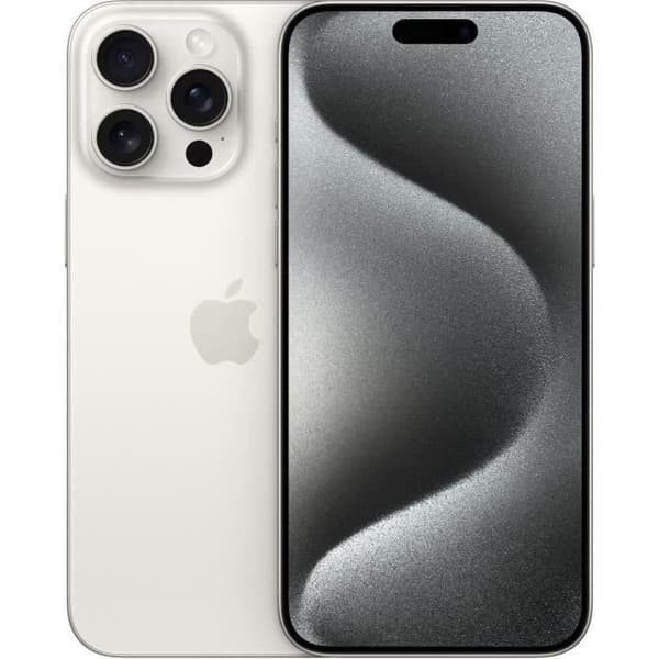 APPLE iPhone 15 Pro Max 256GB White Titanium (2023) - Renoverad - Mycket bra skick- REFURBISHED