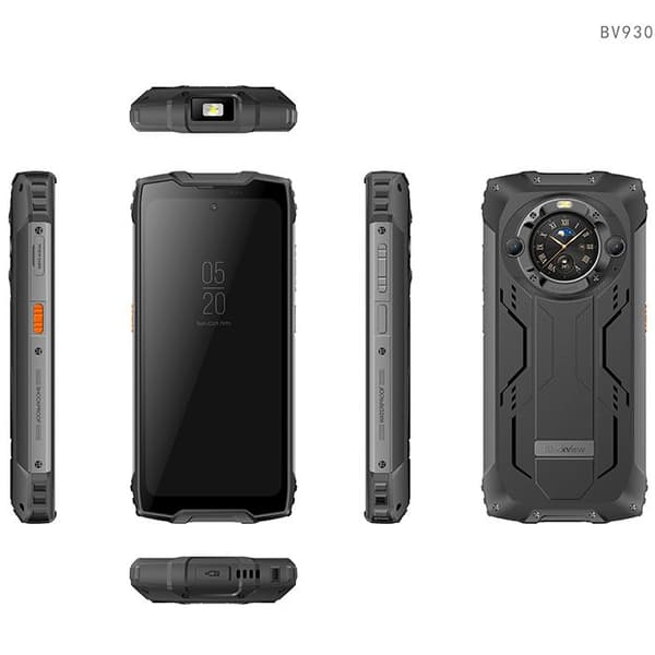 Okrossbar smartphone Blackview BV9300 Pro 24GB+256GB 15080mAh(33W) Dual Screen 6,7" 64MP+32MP Android 13 NFC 100LM - Svart