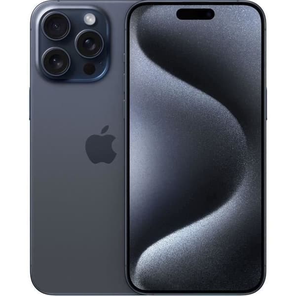 APPLE iPhone 15 Pro Max 512GB Blue Titanium (2023) - Renoverad - Utmärkt skick- REFURBISHED