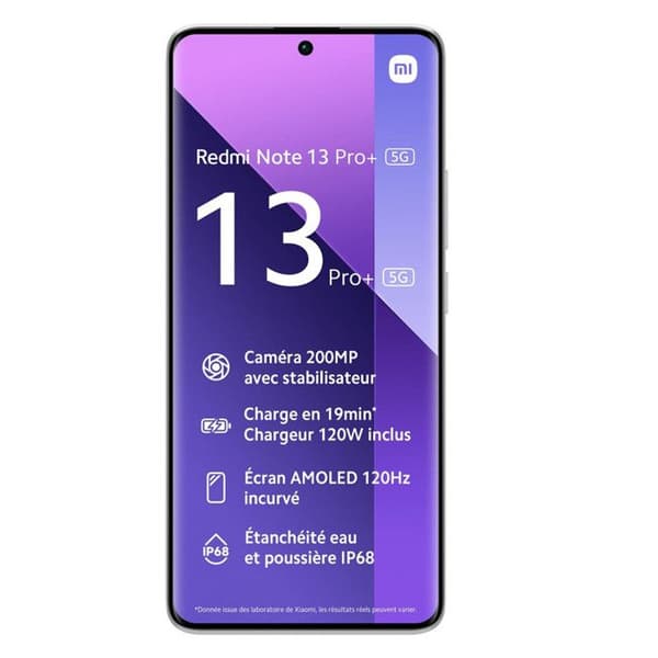 XIAOMI Redmi Note 13 Pro Plus 5G Smartphone 8+256GB Vit MediaTek Dimensity 7200-Ultra 200MP AMOLED-kamera 6,67" 5000mAh 120W